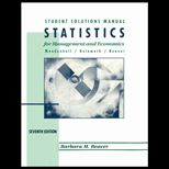 Statistics for Management and Economics (Student Solution Manual)