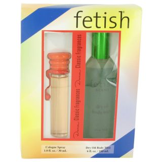 Fetish for Women by Dana, Gift Set   1 oz Cologne Spray + 6 oz Dry Oil  Body Mis