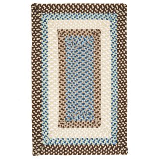 Montego Reversible Braided Indoor/Outdoor Square Rugs, Brown