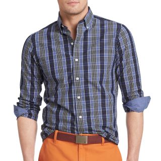 Izod Patterned Woven Shirt, Blue, Mens