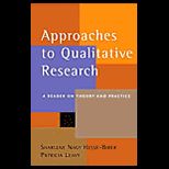 Approaches to Qualitative Research  A Reader on Theory and Practice