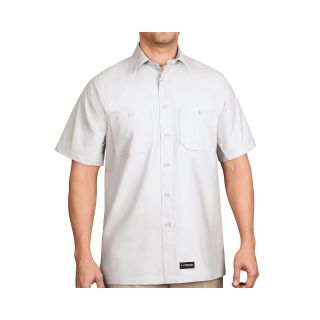 Wrangler Workwear Short Sleeve Canvas Shirt, White, Mens