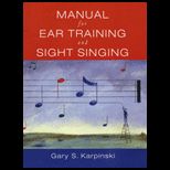 Manual for Ear Training and Sight Singing  With CD