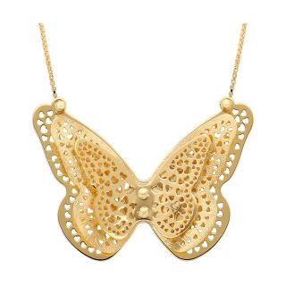 Butterfly Necklace 10K Gold, No Color Family, Womens