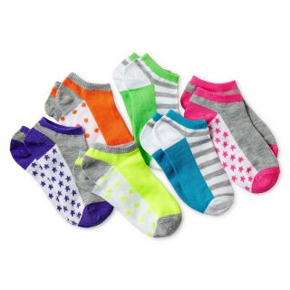 Maidenform 6 pk. No Show Socks   Girls, Neon Star, Girls