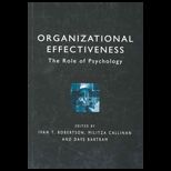Organizational Effectiveness  Role of Psychology