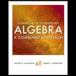 Elementary and Intermediate Algebra   Workbook