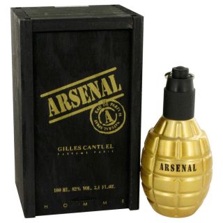 Arsenal Gold for Men by Gilles Cantuel Eau De Parfum Spray 3.4 oz