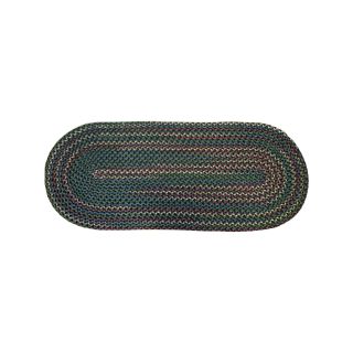 Monticello Braided Oval Runner Rugs, Olive