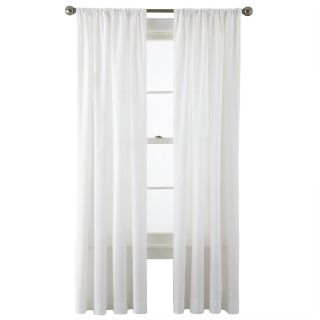 JCP Home Collection  Home Holden Rod Pocket Cotton Curtain Panel, White