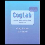 CogLab Online with Printed Access Code, Verson 2.0 (New Only)