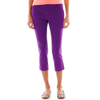 Twill Cropped Pants   Talls, Purple, Womens