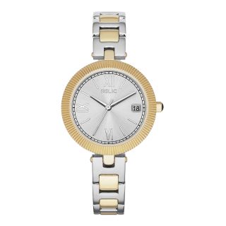 RELIC Womens Two Tone Skinny Champagne Dial Watch