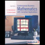 Contemporary Business Math With Can. Application   With CD