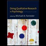 Doing Qualitative Research in Psychology A Practical Guide