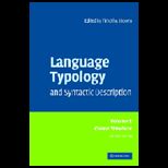 Language Typology and Syntactic Description, Volume 2