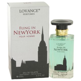 Fling In New York for Men by Lovance EDT Spray 3.4 oz