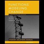 Functions Modeling Change   With Student Solutions Manual