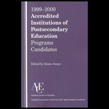 1999 2000 Accredited of Post Secondary Education