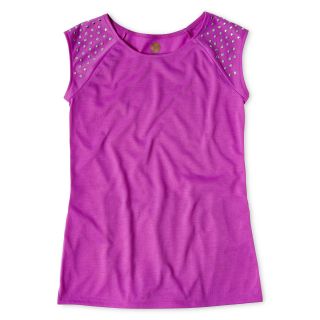 Total Girl Studded Tunic Top   Girls 6 16 and Plus, Electric Orchid, Girls