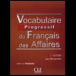 Vocabulaire Progressif du Francais des Affaires   With CD