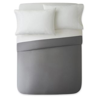 JCP Home Collection  Home 300tc Warsaw Gray Duvet Cover