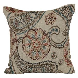 Paisley Decorative Pillow, Tan