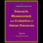 Research, Measurement, and Evaluation of Human Resources