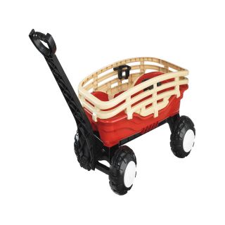 American Plastic Toys Deluxe Runabout Stake Wagon, Red