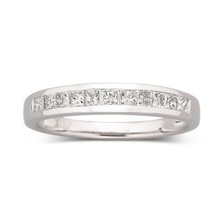 1/2 CT. T.W. Princess Diamond Band 10K White Gold, Womens