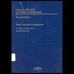 Legal Opinion Letters 06 Cum. Supplement With CD