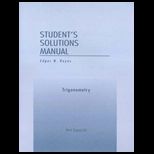 Trigonometry Student Solution Manual
