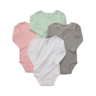 Carters 4 pk. Long Sleeve Bodysuits   Girls newborn 24m, Pink, Pink, Girls