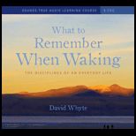 What to Remember When Waking  The Disciplines of an Everyday Life Audio Cd
