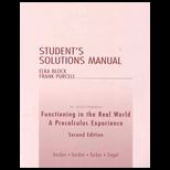 Functioning in Real World   Students Solution Manual