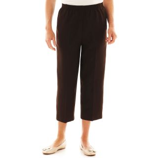 Cabin Creek Pull On Pocket Cropped Pants, Chocolate (Brown), Womens