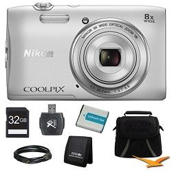 Nikon COOLPIX S3600 20.1MP 2.7 LCD 720p HD Video Digital Camera Ultimate Silver
