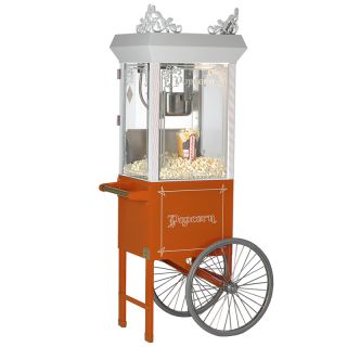 Antique Deluxe Sixty 6 oz Popcorn Machine White