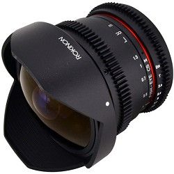 Rokinon HD 8mm T3.8 Ultra Wide Fisheye Cine Lens w/ Removable Hood f/ Canon EF M