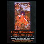 Clear Differentiation of Three Codes  Essential Distinctions among the Individual Liberation, Great Vehicle, and Tantric Systems