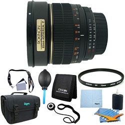 Rokinon 85MAF N   85mm f/1.4 Aspherical Lens for Nikon DSLRs   Lens Kit Bundle