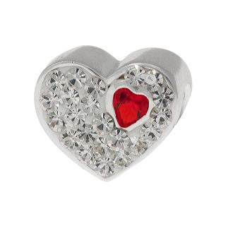 Forever Moments Crystal Heart Bead, Womens