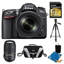Nikon D7100 Digital HD SLR with 18 105mm Lens 32GB and 55 300 Lens Bundle