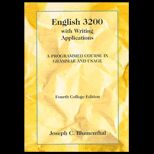 English 3200, College Edition, With Writing Applications