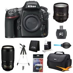 Nikon D800E 36.3 MP CMOS FX Format Digital SLR Camera Body 24 85 and 70 300mm Le