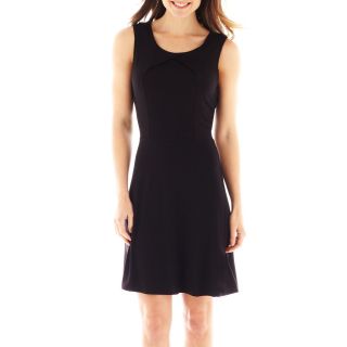 A.N.A Sleeveless Cross Neck Fit and Flare Dress, Black