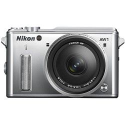 Nikon 1 AW1 14.2MP Waterproof Shockproof Digital Camera w/ AW 11 27.5mm   Silver