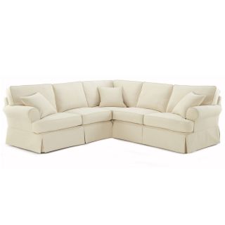 Friday Twill 3 pc. Slipcovered Sectional, Khaki