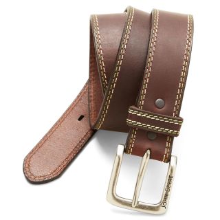 John Deere Buffalo Leather Bridle Belt, Brown, Mens