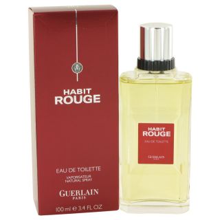Habit Rouge for Men by Guerlain Cologne / EDT Spray 3.4 oz